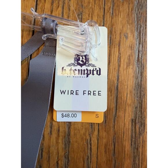 B.temptd By Wacoal Bra Womens Small Gray Wire Free Seamless Scallop 952287 (B) - Picture 2 of 4